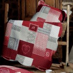 Boutis Arkansas Rouge avec 2 taies assorties 240  220 cm