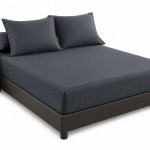 Drap housse Coton percale 80 fils 140 x 190 x 30 cm  - Ardoise