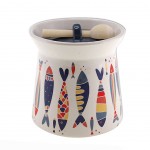 Pot  gros sel avec cuillre de bois Collection Caspienne
