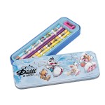 Plumier Mtal Diddl avec 6 Crayons de Couleur