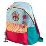 Sac � dos scolaire diddl bleu fleurs et charms 38 cm