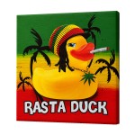 Cadre Rasta Duck en toile 40 x 40 cm