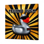 Cadre Techno Duck en toile 40 x 40 cm