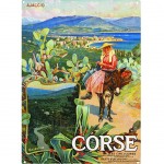 Petite plaque mtallique Corse par Vizanova 21 x 15 cm