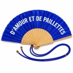 �ventail paillet� bleu � D�amour et de paillettes �