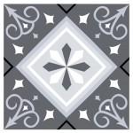 Stickers carreaux de ciment 15 x 15 cm - par 6 - Gris