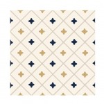 Stickers carreaux de ciment 15 x 15 cm - par 6 - Beige et Or