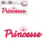 Plaque en bois dcorative Princesse 45 x 14 cm
