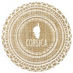 Set de table rond en toile de jute - CORSICA mandala