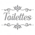Sticker de porte - Toilettes