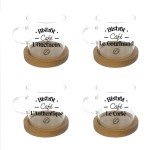 Coffret de 4 Tasses  Caf Rtro