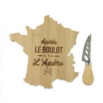 Coffret Planche  Dcouper Carte de France avec Couteau