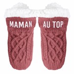 Chaussettes courtes d'int�rieur � paillettes - Maman au top
