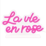 Lampe LED effet n�on La vie en rose USB
