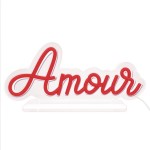 Lampe LED effet n�on Amour rouge USB 13 � 28,5 cm