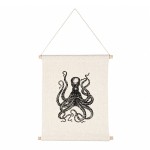 Toile murale � suspendre Pieuvre 45 x 35 cm