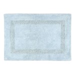 Tapis de bain en coton ultra moelleux Bleu ciel 50 x 80 cm