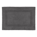 Tapis de bain en coton ultra moelleux anthracite 50 x 80 cm