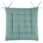 Galette de chaise Jade en coton 38 x 38 cm