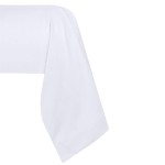 Taie de traversin lyse 45 x 185 cm en percale de coton  Blanc