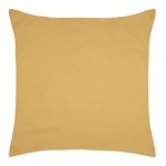 Taie d'oreiller unie moutarde 63 x 63 cm - collection Elyse