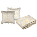 Boutis Nerya Moutarde avec 2 taies assorties 240  220 cm