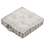 �pais Coussin de Sol Clarine Beige Motif Oiseau 45 � 45 � 10 cm