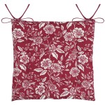 Galette de Chaise Bibury Rouge Floral - 38 x 38 cm