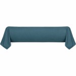 Taie traversin �lys�e bleu p�trole 45 x 185 cm en percale