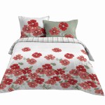 Parure housse de couette Florence rouge 240x220 cm
