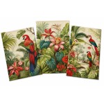 Lot de 3 torchons Jungle tropicale 50 x 70 cm