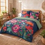 Parure housse de couette Bellissima 260x240 cm fleurie