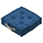 Coussin de sol carr� bleu 45 x 45 cm