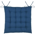 Galette de chaise carr�e bleu 38 x 38 cm