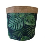 Cache-pot en Jute Modle Feuilles Exotiques