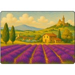 Planche  dcouper Champ de lavande  Paysage de Provence