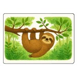 Planche � d�couper en verre � Paresseux et For�t