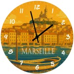 Horloge Marseille en Verre