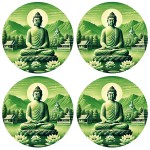 Dessous de verres verts sagesses de bouddha by Cbkreation