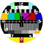 Horloge en verre Mire tlvisuelle   29 cm