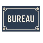 Plaque de Porte en Mtal  Bureau - Style plaque de rue