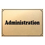 Plaque de porte mtal or  administration  CBKration