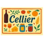 Plaque de Porte en Mtal  Cellier