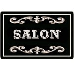 Plaque de Porte en Mtal  Salon