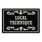 Plaque de porte en mtal Local Technique  CBKration