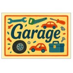 Plaque de Porte en Mtal Garage