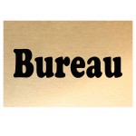 Plaque de porte mtal or  Bureau  CBKration