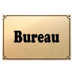 Plaque de porte mtal or  Bureau  CBKration