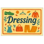 Plaque de Porte en Mtal Dressing