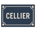 Plaque de Porte en Mtal  Cellier - Style plaque de rue